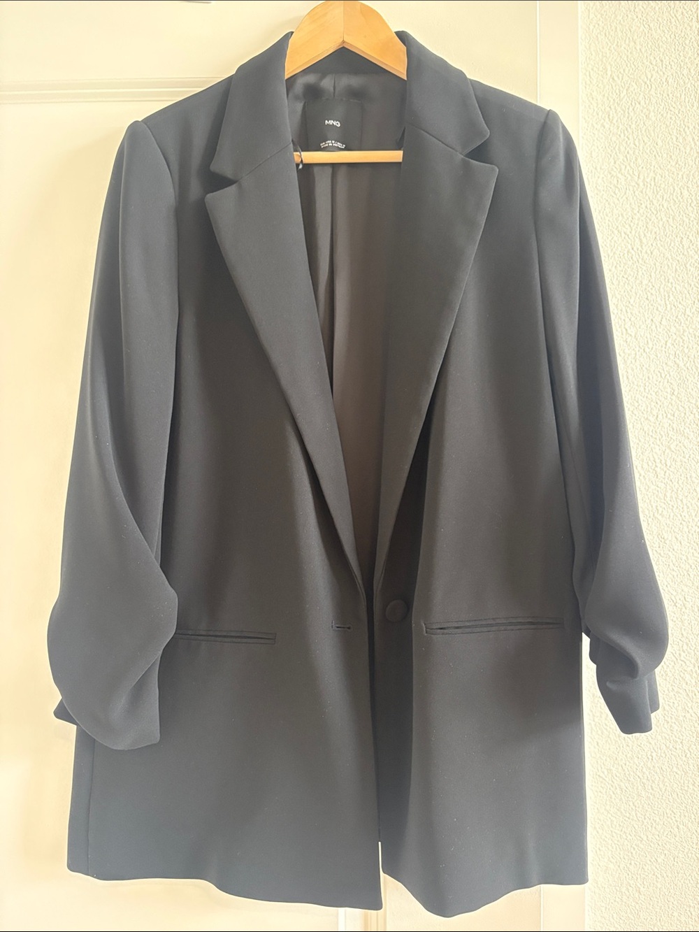 Mango Black Women's Longline Blazer
